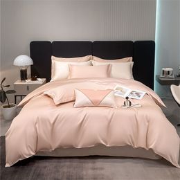 Bedding sets Pure Cotton Set 60 Long Staple Luxury 24 Colors el Bed Twin Queen Full King Size Duvet Cover Pillowcase 230510