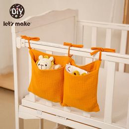 Bedding Sets Let's Make Organizer For Baby Crib Hanging Storage Bag Diaper Nappy Multi-Purpose Holder Pockets Crib Accessories Bedding Sets 230510