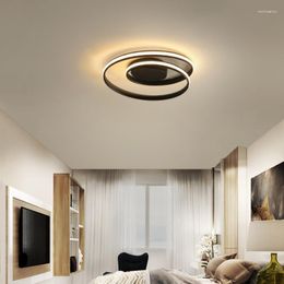 Pendant Lamps Modern Chandeliers Lamp For Living Room Bedroom Study White Black Color Surface Mounted Lights Deco