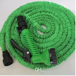 100FT Watering Equipments Expandable Flexible Garden Magic Water Hose With Spray Nozzle Head Blue Green Pipe Waterin Spray Gun For Car Pistola Pulverizadora De Agua