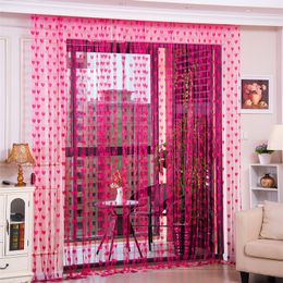 Curtain Ready Made String Bedroom s Heart Shape Romantic Tulle For Window Living Room Door Wall Kitchen s W1m H2m 230510