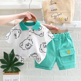 Clothing Sets Kids Clothes Baby Boy/Girl Cartoon T-Shirt + Shorts Summer Set Fashion Casual Boys Tracksuit Children Suit Y23