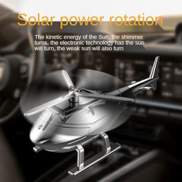 Novelty Games Solar Powered Helicopter Figure Pendants Desk Decor Car Accessories Spice Stick Zinc Alloy Toys for Children Gift 0 230509