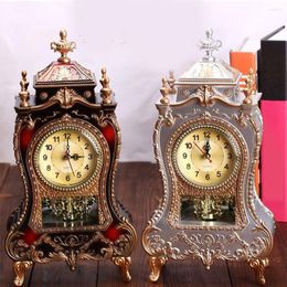 Table Clocks Vintage European-Style Desk Clock Lightweight And Durable Antique Home Decoration Suitable For Top Buffet Decor