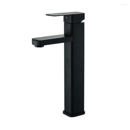 Bathroom Sink Faucets Basin Faucet Black Cold And Water Mixer Short Or Tall Stainless Stell Bath Wash Single Hole Tapware