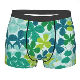 Underpants Turquoise Clovers St.Patrick Men Underwear Panties Male Double Sides Printed Soft Machine Wash Polyester Shorts