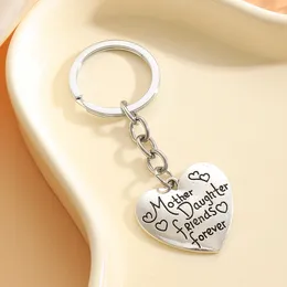 Heart Mom Daughter KeyChain, New Fashion Handmade Metal Keychain Party Gift Dropship Jewellery