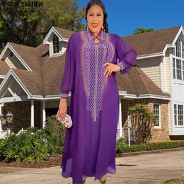 Ethnic Clothing Two Piece Dress Set African Dresses for Women Traditional Nigeria Chiffon Drill Caftan Abaya Musulman Robe Feme Clothes 230510