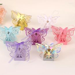 Gift Wrap 20/50pcs Laser Hollow Butterfly Boxes Wedding Candy Chocolate Box Party Favors For Guest Birthday Decorations