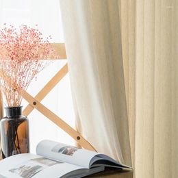 Curtain Modern Minimalist Plain Linen Sheer High-Quality Transparent Screen Curtains For Luxurious Living Room And Bedroom Window Decor