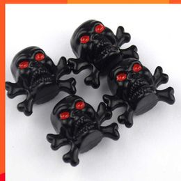 4pcs/set Universal Skull Style Antirust Copper Core Motorcycle Bike Car Wheel Tyre Tires Vae Stem Caps Car Accessories