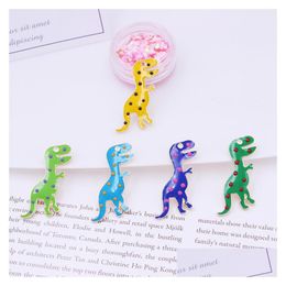 Charms 100 Pcs/Lot Alloy Cartoon Mou Fun Enamel Dinosaur Pendants Jewelry Accessories Animation Toy Hanging Drop Delivery Findings C Dhocj