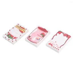 Sets Memo Pad Notes Strawberry Stickers 9.2X6cm Reminder Note Pads Sticker Sticky Reminders