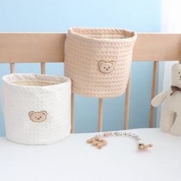 Bedding Sets Soft Baby Crib Organiser Storage Bags Gift for Parents Babies Cotton Infant Bedside Hanging Bag Large Capacity 230510