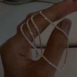 Wholesale Italian Sparkling Light Luxury Minority Clavicle Chain Design S925 Sterling Silver Necklace