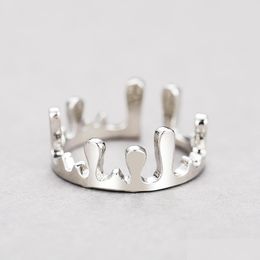 Band Rings 2021 Halloween Funny Jewellery Scary Cut Bloodstain Ring For Women Personality Dark Bloody Adjustable Opening Crown Drop Del Dhnct