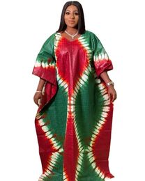 Ethnic Clothing S5XL African Dresses for Women Spring Summer Africa Polyester Printing Plus Size Long Dress Robes Clothes 230510