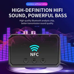 NFC5.0 RCA Bluetooth Receiver AUX Car Bluetooth Stick USB Adapter Speaker Amplifier USB Drive