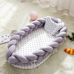 Bassinets Cradles born Protector Cotton Infant Crib Cradle Boys Girls Cot Bassinet Baby Sleep Nest born Bed Bumper Removable Baby Cribs 230510