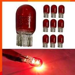 New 10pcs 7443 7444 7440 7441 992 T20 W21/5W halogen Bulbs Auto Reverse Brake Stop Tail Lamp Bulb Turn Signal Lights Red 12v