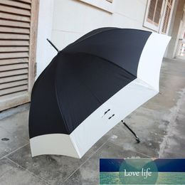 Big Brand Small Straight Rod Curved Handle Light Luxury Umbrella Sun Protection Uv Protection Sunny Umbrella