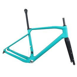 Flat Mount Disc Brake Gravel Bike Frame GR047 T47 Thread Bottom Bracket External Cable Custom Paint Max Tyre 47C