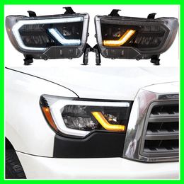 New Car Head Lamp For Toyota Tundra 2007-2013 Years LED Head Light Sequoia 2008-2018 with Sequential Indicator 2007 2008 2009 2010 2011 2012 2013 HeadLight Turn Signal