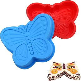 60pcs 3D Butterfly Shaped Silicone Mould Handmade Single Hole Non-Stick DIY Fondant Cake Pie Pan Birthday Party Baking Supplies