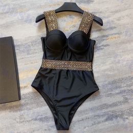 Gather Bra Swimwear Womens One Piece Bikini Sexy V Neck Swimsuit High Quality Ladies Bathing Suit