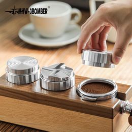 Coffeeware Coffee Tamper and Distributor 58mm Adjustable Barista Stainless Steel Tamping Tools Espresso Distribution Leveller Tools