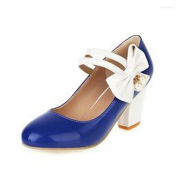 Dress Shoes Women Purple Pearl Round Toe Patent Leather Designer Sweet High Heels Pumps Patchwork 29cm Wide Fits Magnetic Bow Straps 8