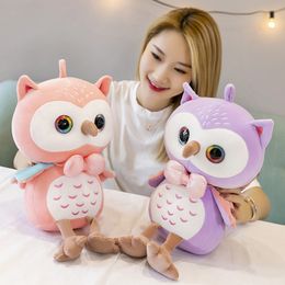 25CM Kids Cartoon Fluffy Toys Owl Shaped Plush Doll Stuffed Toy For Baby Girls Boys Girlfriend