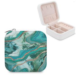 Jewellery Pouches Liquid Marble Agate Glitter Glam #5 ( Faux ) #decor #art Storage Box With Built - In Mirror