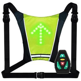 Yoga Outfit LED Bike Turn Signal Backpack Bicycle Signals Vest Rechargeable Reflective With Direction Indicator