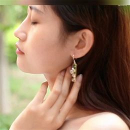 Dangle Earrings 1 Pair Long Ear Hook Women's Ethnic Style Daily Accessories Decor Jewellery Hanfu Cheongsam Jewellery Girl Gift