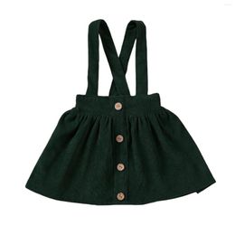 Girl Dresses 1-6Years Toddler Baby Suspender Skirt Cute Adjustable Strap Button Front Overall