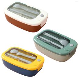 Dinnerware Sets Divided Lunch Bento Boxes Leak Proof Storage Container For Car Travel Work Picnic