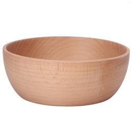 Bowls Round Wooden Bowl Serviceable Ligneous Crafts Serving Stain Resistant For Fruits Salads Home Kitchen