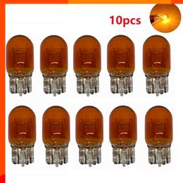 New 10PCS Amber Color Turn Signal Lamp Bulb WY21W T20 7440 580 7443 Tail Light Bulb 21/5W Bulb Car Indicator Automotive Lamp 12V