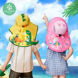 Wide Brim Hats Bucket Kocotree Children Sun Hat Kids Cap Summer Beach Girls Travel Outdoor Fashion Cute Dinosaur Boy Casual 230509