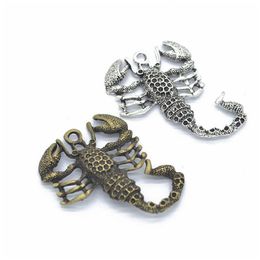 Charms 30 Pcs/Lot Large Size 38X50Mm Metal Zinc Alloy Animal Scorpions Pendant Fit Diy Jewelry Making Drop Delivery Findings Componen Dhl05