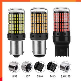 New 1PCS 3014 144smd Canbus S25 1156 P21W BA15S LED BAY15D BAU15S PY21W T20 LED 7440 7443 W21W 1157 led Bulbs For Turn Signal Light