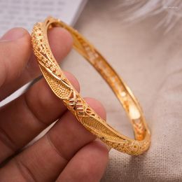 Bangle 24K Wedding Gold Colour Ethiopian Bride Bracelet For Women Girl Anniversary African/Eritrea Jewellery