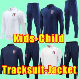 Child Italia 2023 2024 INSIGNE Soccer Jerseys BONUCCI JORGINHO VERRATTI CHIESA BARELLA SPINAZZOLA CHIELLINI ItalyS long sleeve jacket tracksuit kids 23 24