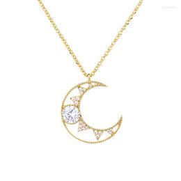 Chains Leaves Necklace Fantasy Luxury Hollow Light The Moon Pendant Wide Neck Women Accessories Fashion Jewellery