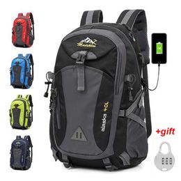 Outdoor Bags Anti-theft mountaineering waterproof backpack man riding outdoor sports bags travel camping backpacks climbing hiking bag for man P230510