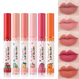 Lip Gloss 12 Colours Liquid Lipstick Moisturising Tint Velvet Matte Long Lasting Cosmetics Non-stick Cup Fruit Lips