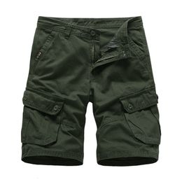 Men's Shorts Mens Cargo Shorts Brand Army Military Tactical Shorts Men Cotton Loose Work Casual Short Pants Drop 230510