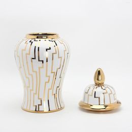 Storage Bottles Ginger Jar Modern Porcelain For Collection Entryway Living Room