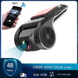 Car Dvr HD USB Wifi Car Dash DVR Record Front Camera Video 170 Auto Recorder For Android Radio Multimedia Player Surveillance ADAS